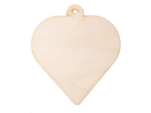 Drewniana zawieszka - Simply Crafting - bombka serce, 9 cm