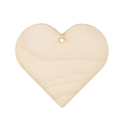 Drewniana zawieszka - Simply Crafting - serce, 7 cm