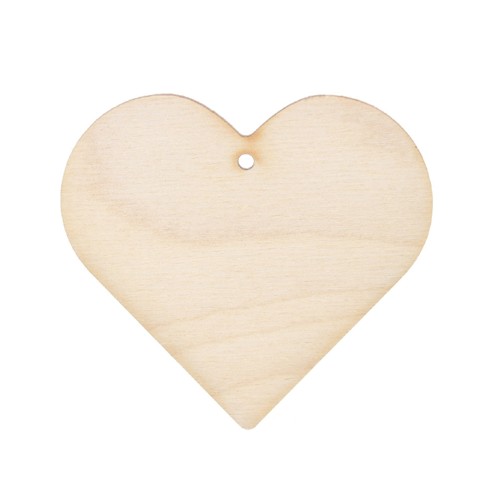 Wooden heart pendant - Simply Crafting - 7 cm