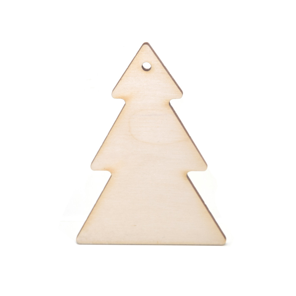 Wooden Christmas tree pendant - Simply Crafting - 6 cm, 20 pcs.