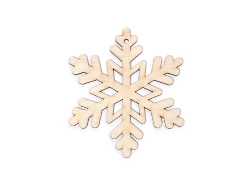 Wooden Snowflake pendant - Simply Crafting - 7 cm