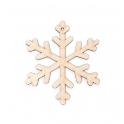 Wooden Snowflake pendant -...