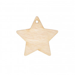 Wooden Star pendant - Simply Crafting - 4 cm