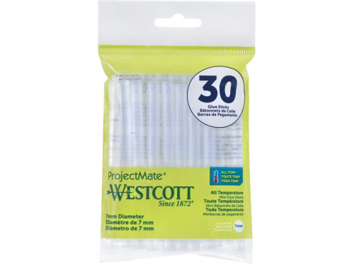 Glue gun sticks - Westcott - 7 mm x 10,2 cm 30 pcs