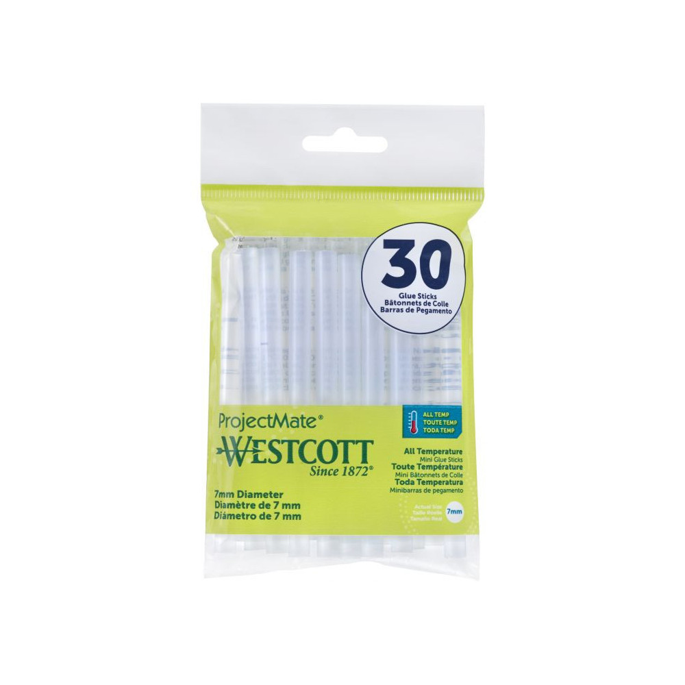 Glue gun sticks - Westcott - 7 mm x 10,2 cm, 30 pcs