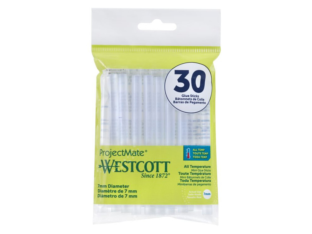 Glue gun sticks - Westcott - 7 mm x 10,2 cm, 30 pcs