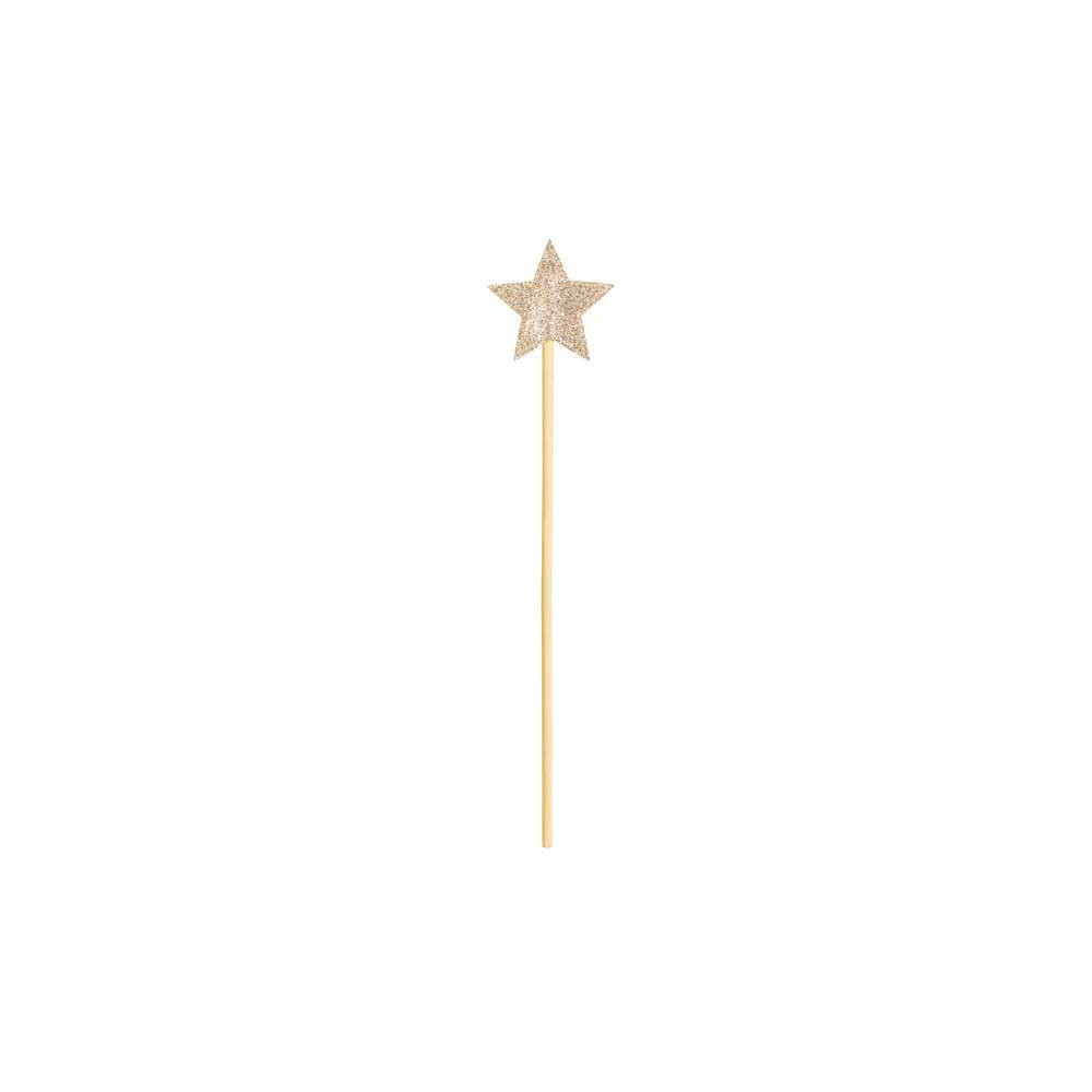 Różdżka z gwiazdką - złota, 8,5 x 36 cm