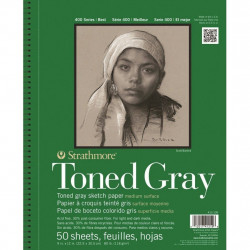 Toned Gray sketch paper 23 x 31 cm - Strathmore - 118 g, 50 sheets