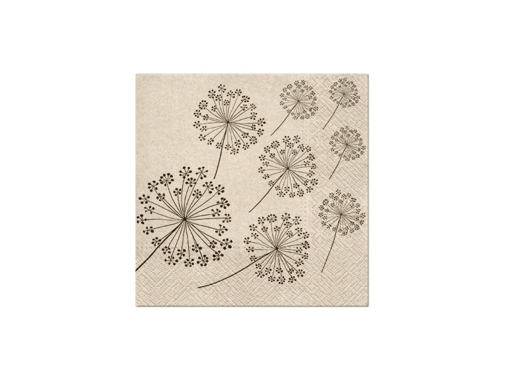 Decorative napkins - Paw - Dandelions, 20 pcs.
