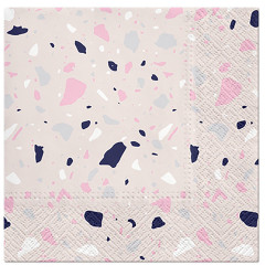 Decorative napkins - Paw - Terrazzo, 20 pcs