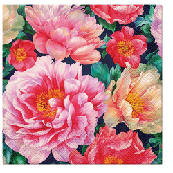 Decorative napkins - Paw - Peonies Bloom, 20 pcs