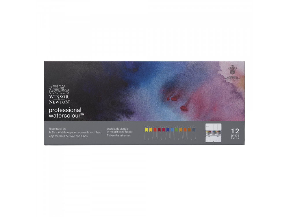 Professional Watercolor Tube Travel set - Winsor & Newton - 12 colors x 5 ml