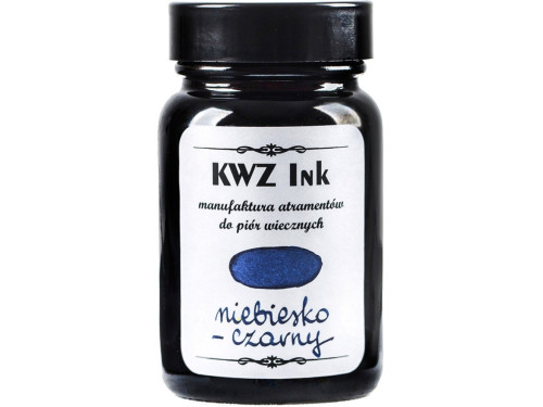 Atrament do piór wiecznych - KWZ Ink - niebieskoczarny, 60 ml