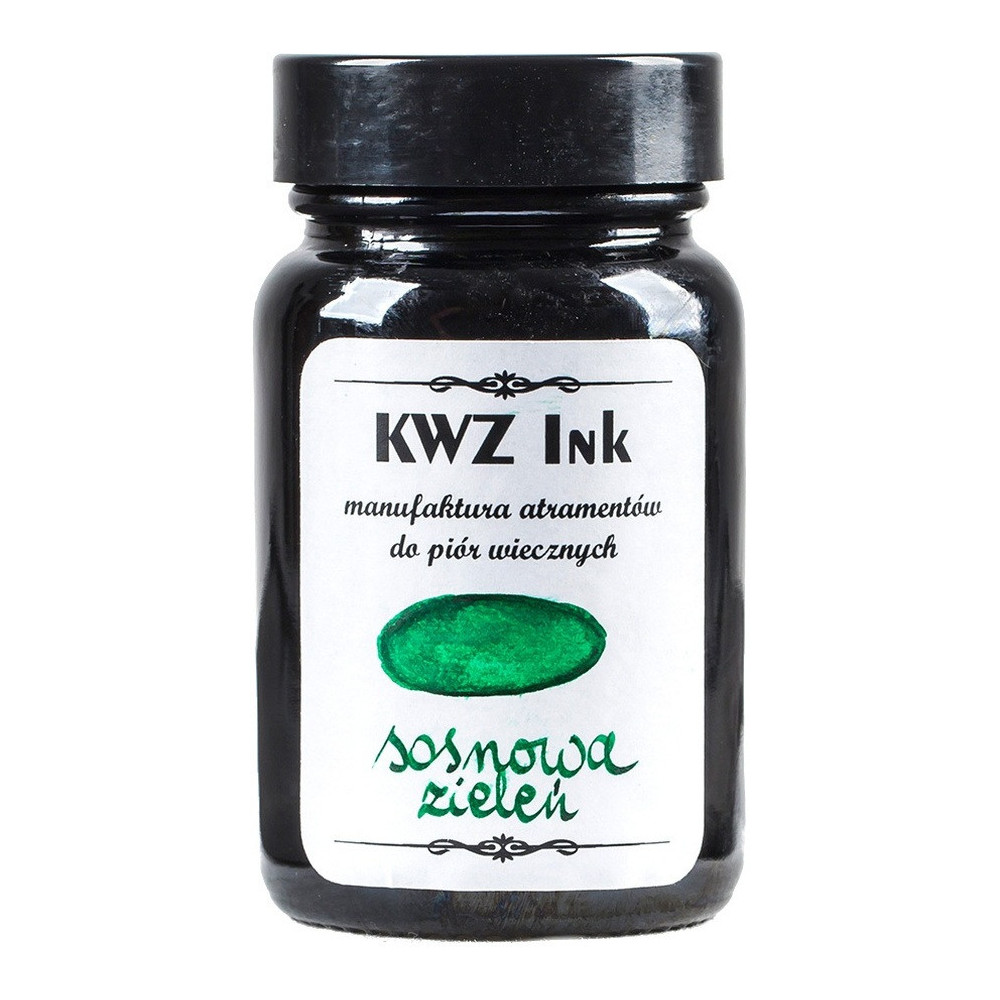 Atrament do piór wiecznych - KWZ Ink - sosnowa zieleń, 60 ml