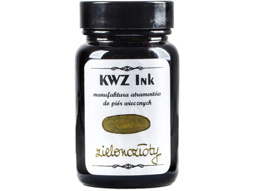 Atrament do piór wiecznych - KWZ Ink - zielonozłoty, 60 ml