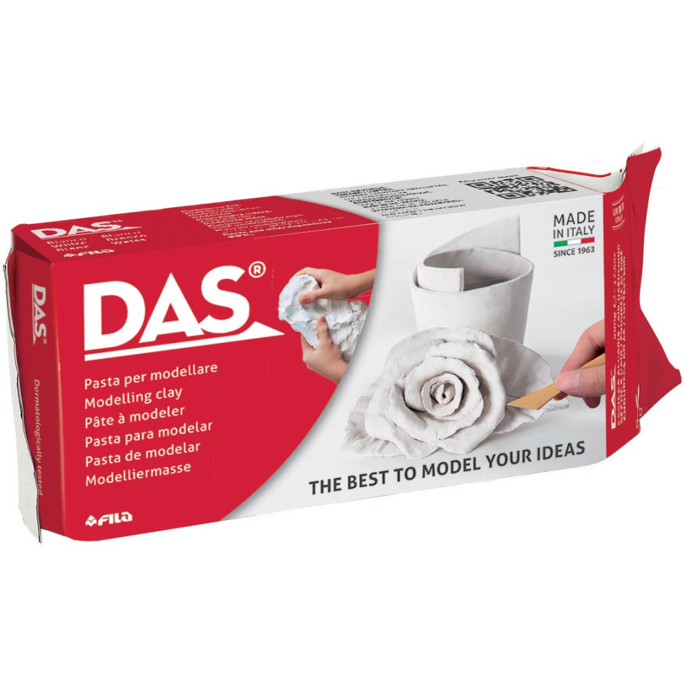 Modelling clay - DAS - white, 1 kg