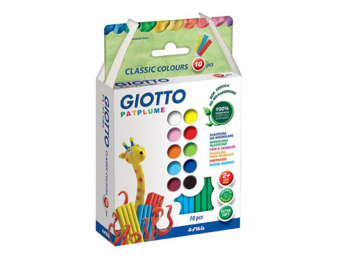 Plastelina dla dzieci Patplume - Giotto - 10 kolorów x 20 g