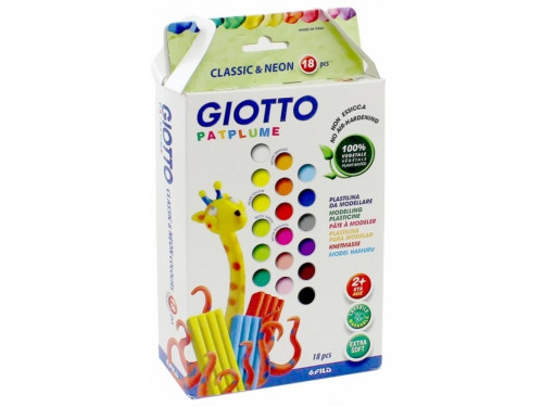 Patplume modelling plasticine - Giotto - 18 colors x 20 g