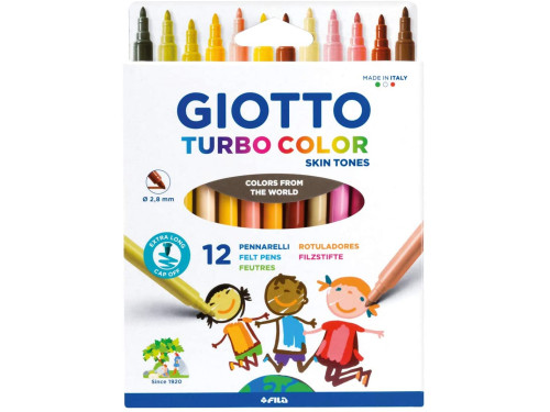 Set of Turbo Color Skin Tones pens - Giotto - 12 pcs