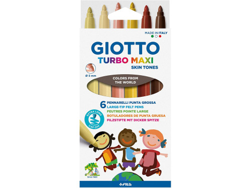 Set of Turbo Maxi Skin Tones pens - Giotto - 6 pcs