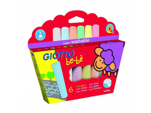 Set of Super Chalks - Giotto bebe - 6 colors