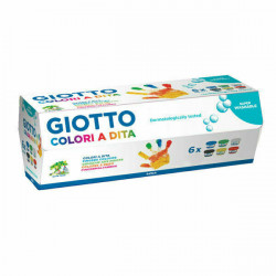 Farby do malowania palcami dla dzieci - Giotto - 6 kolorów x 200 ml