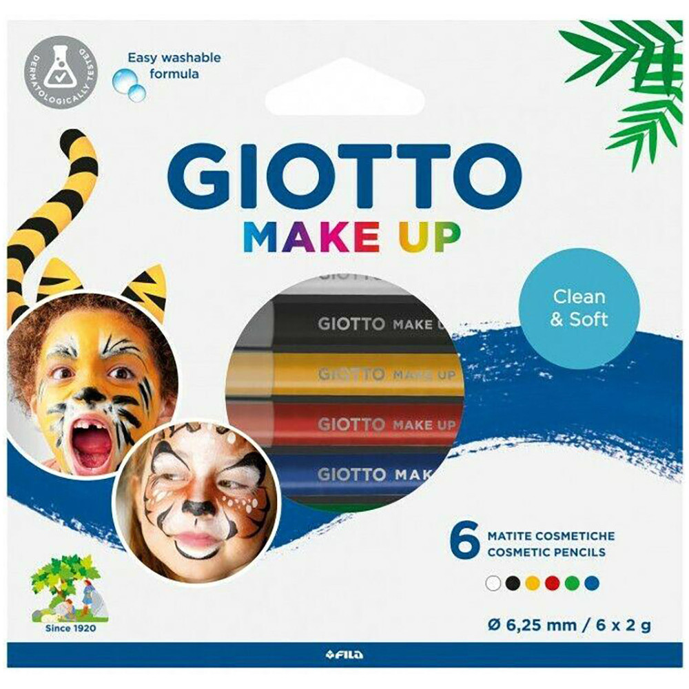 Kredki do malowania twarzy dla dzieci - Giotto - 6 kolorów