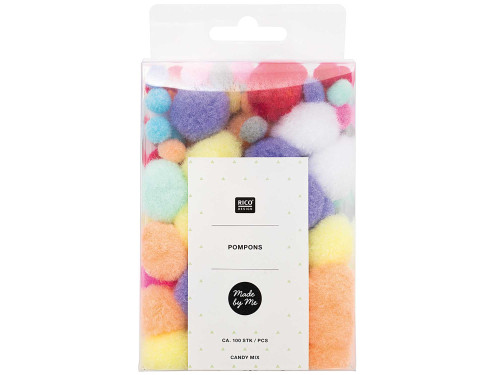 Pompoms - Rico Design - candy, 100 pcs