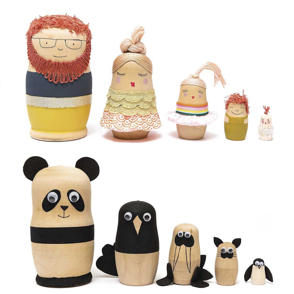 Wooden Matryoshka dolls - Rico Design - 5 pcs