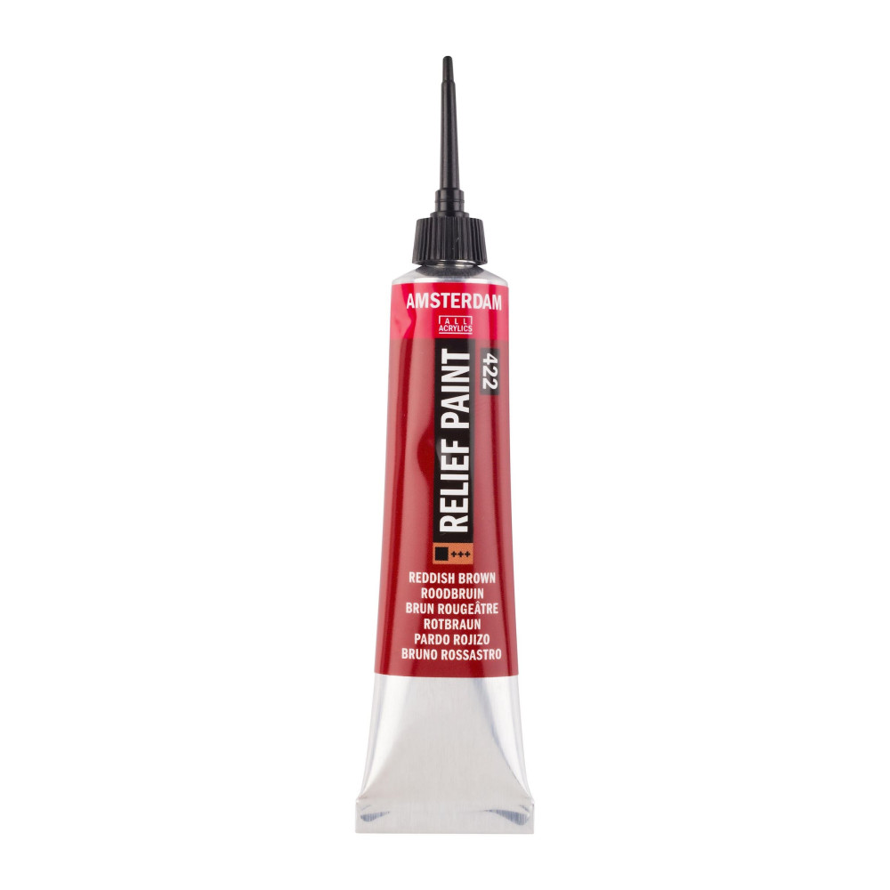 Relief glass paint tube - Amsterdam - Reddish Brown, 20 ml