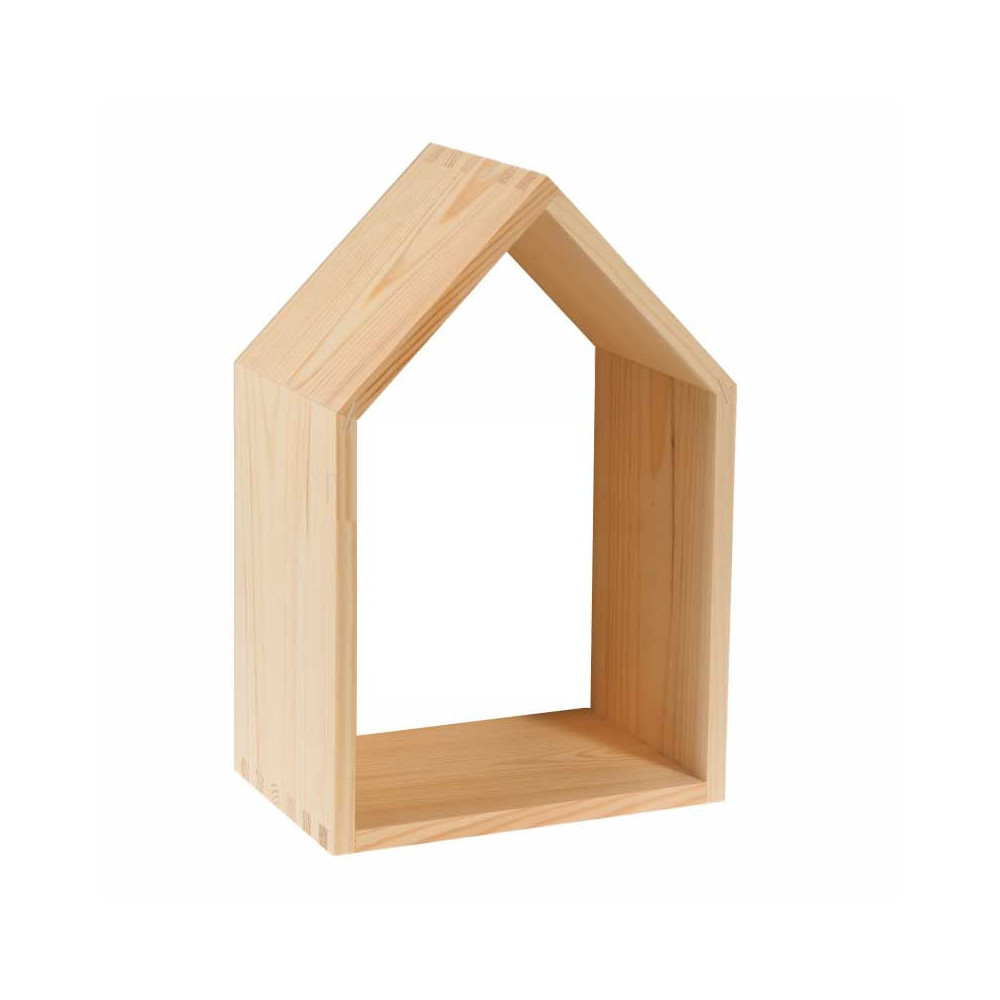 Wooden house - empty, 15 x 13,3 x 25 cm