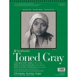 Szkicownik Toned Gray 28 x 36 cm - Strathmore - 118 g, 24 arkusze