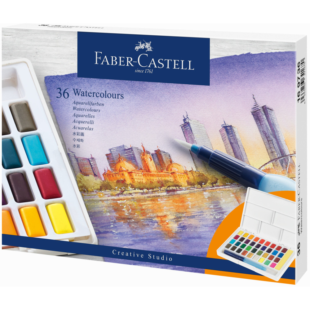 Set of Creative Studio watercolor paints in pans - Faber-Castell - 36 colors