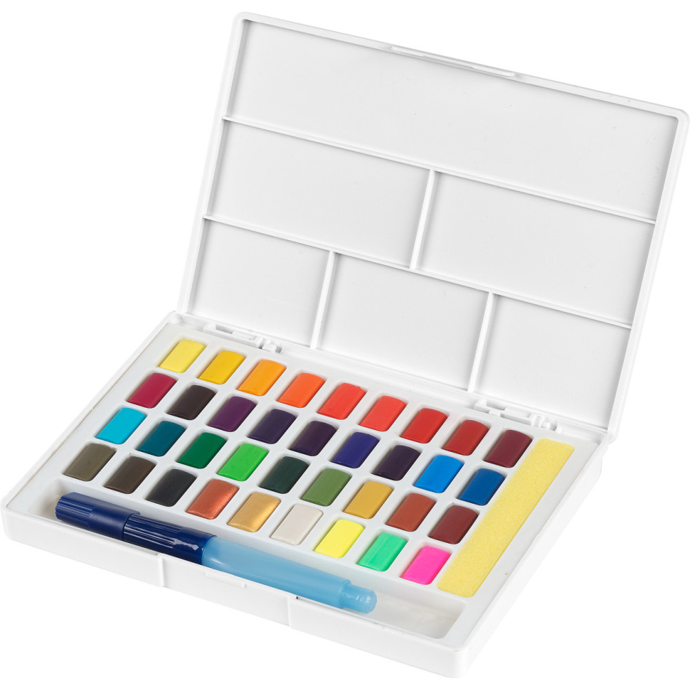Zestaw farb akwarelowych w kostkach Creative Studio - Faber-Castell - 36 kolorów