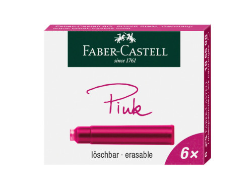 Ink cartridges - Faber-Castell - Pink, short, 6 pcs.