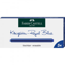Naboje atramentowe - Faber-Castell - niebieskie, długie, 5 szt.