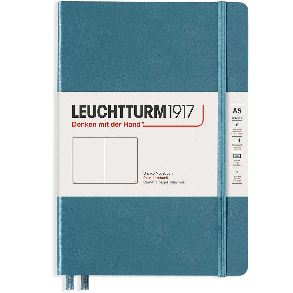 Notebook Rising Colours - Leuchtturm1917 - plain, Stone Blue, A5