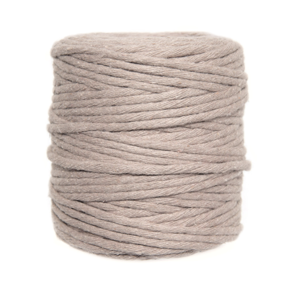 Cotton cord for macrames - beige, 5 mm, 100 m
