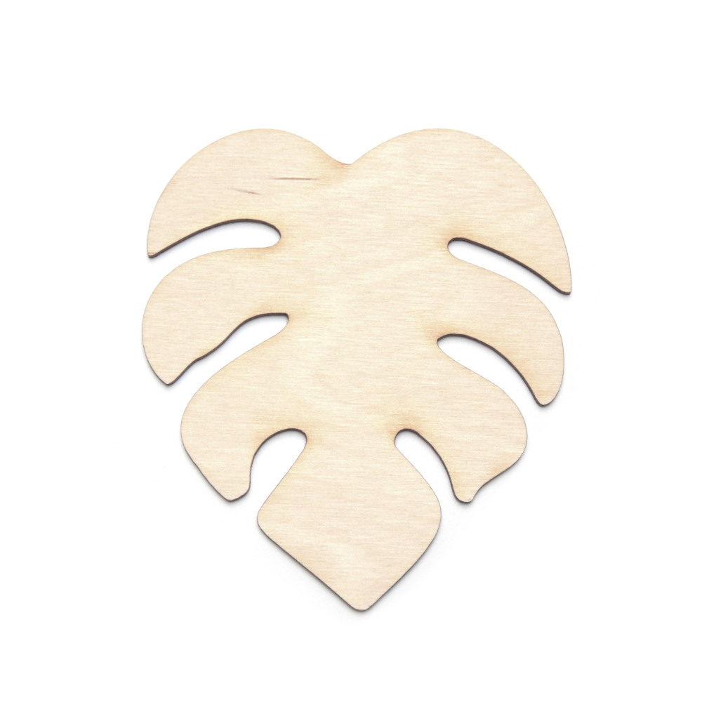 Wooden cup pad - Simply Crafting - monstera leaf, 8 cm