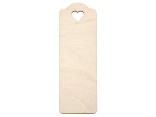 Wooden bookmark with heart - Simply Crafting - 5 x 15 cm