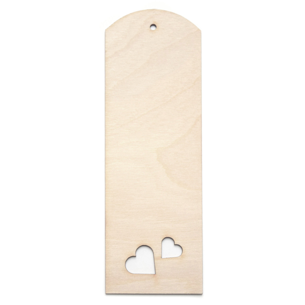 Wooden bookmark with hearts - Simply Crafting - 5 x 15 cm