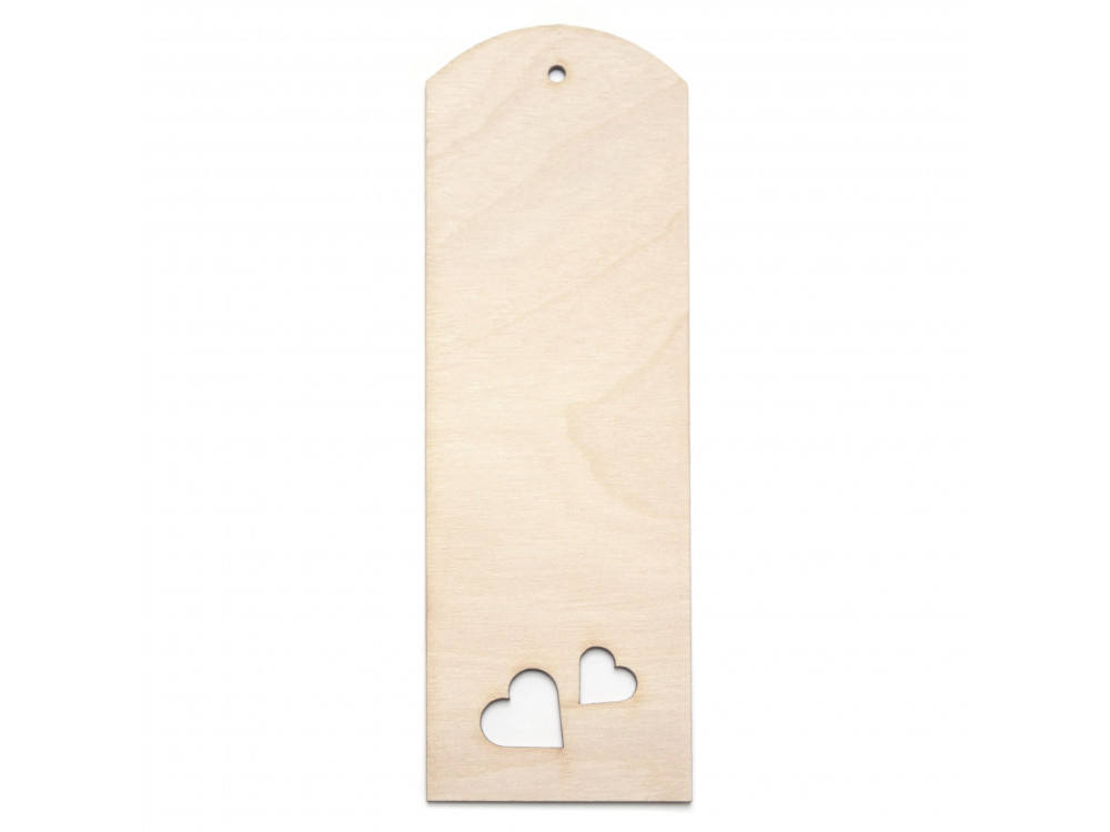 Wooden bookmark with hearts - Simply Crafting - 5 x 15 cm