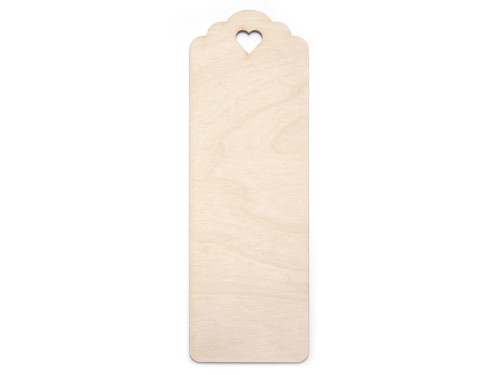 Wooden bookmark with heart - Simply Crafting - 5 x 15 cm