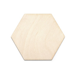 Podkładka, podstawka pod kubek, drewniana - Simply Crafting - heksagon, 8 cm
