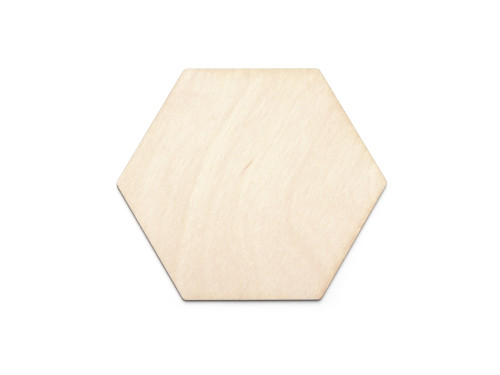 Podkładka, podstawka pod kubek, drewniana - Simply Crafting - heksagon, 8 cm