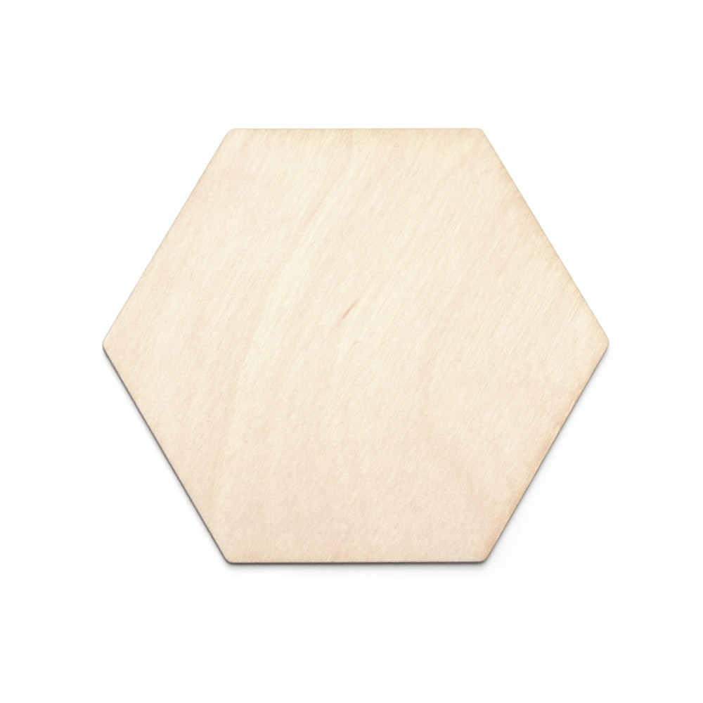 Podkładka, podstawka pod kubek, drewniana - Simply Crafting - heksagon, 8 cm