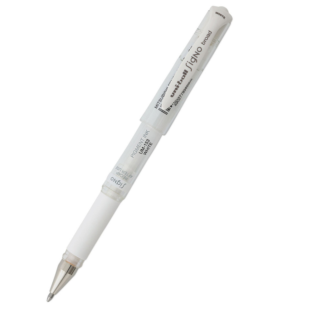 Gel pen Signo UM-153 - Uni - white, 1 mm