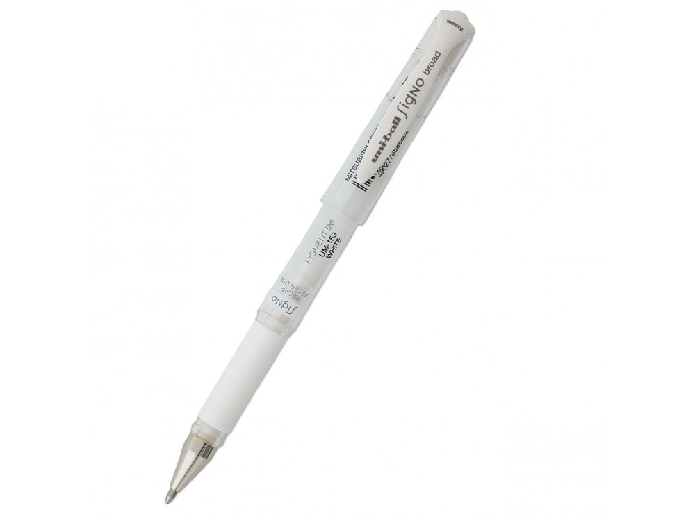 Długopis żelowy Signo UM-153 - Uni - biały, 1 mm