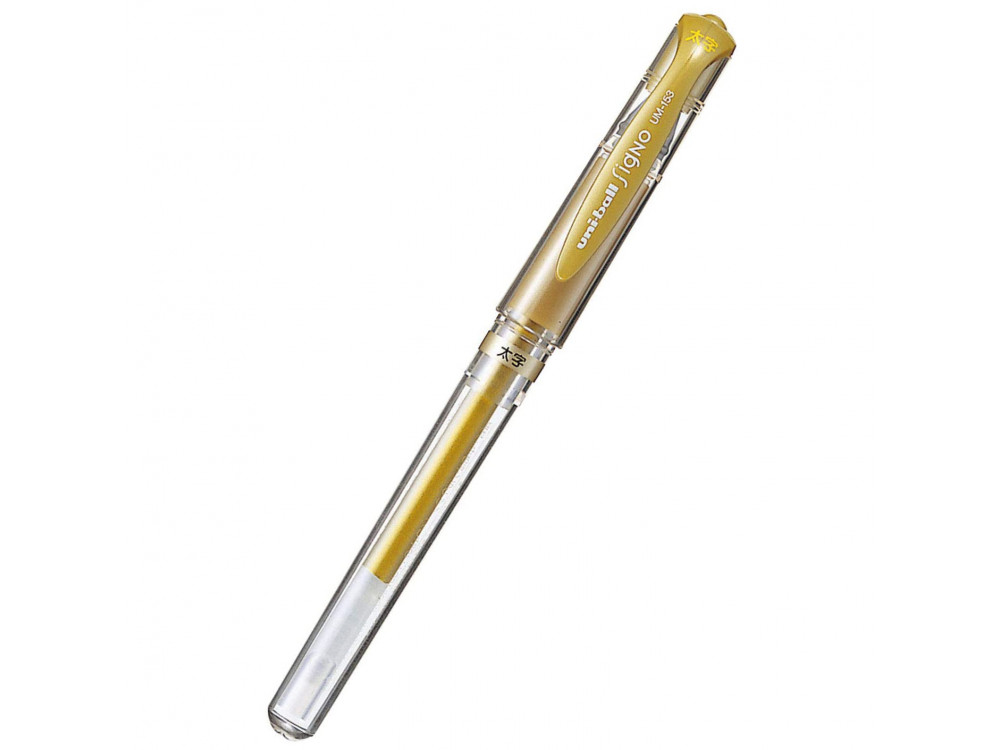 Gel pen Signo UM-153 - Uni - gold, 1 mm