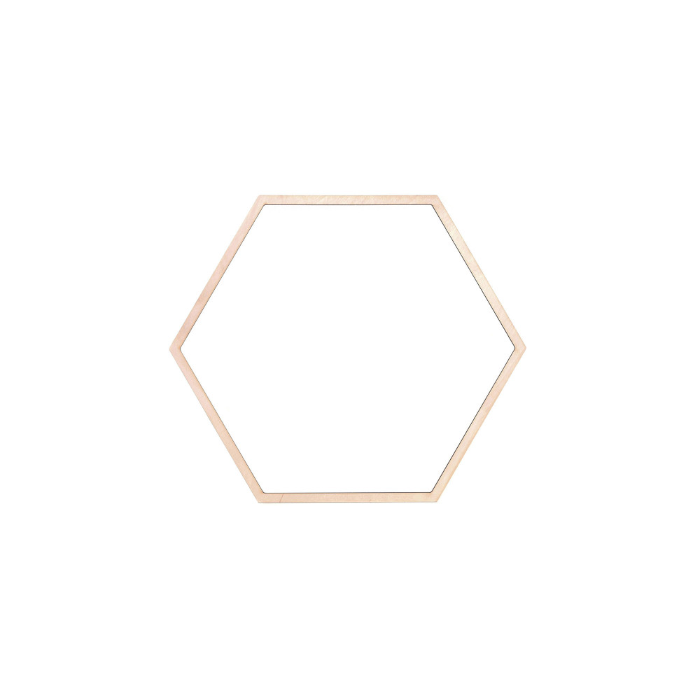 Wooden macrame base - Simply Crafting - hexagon, 10 cm